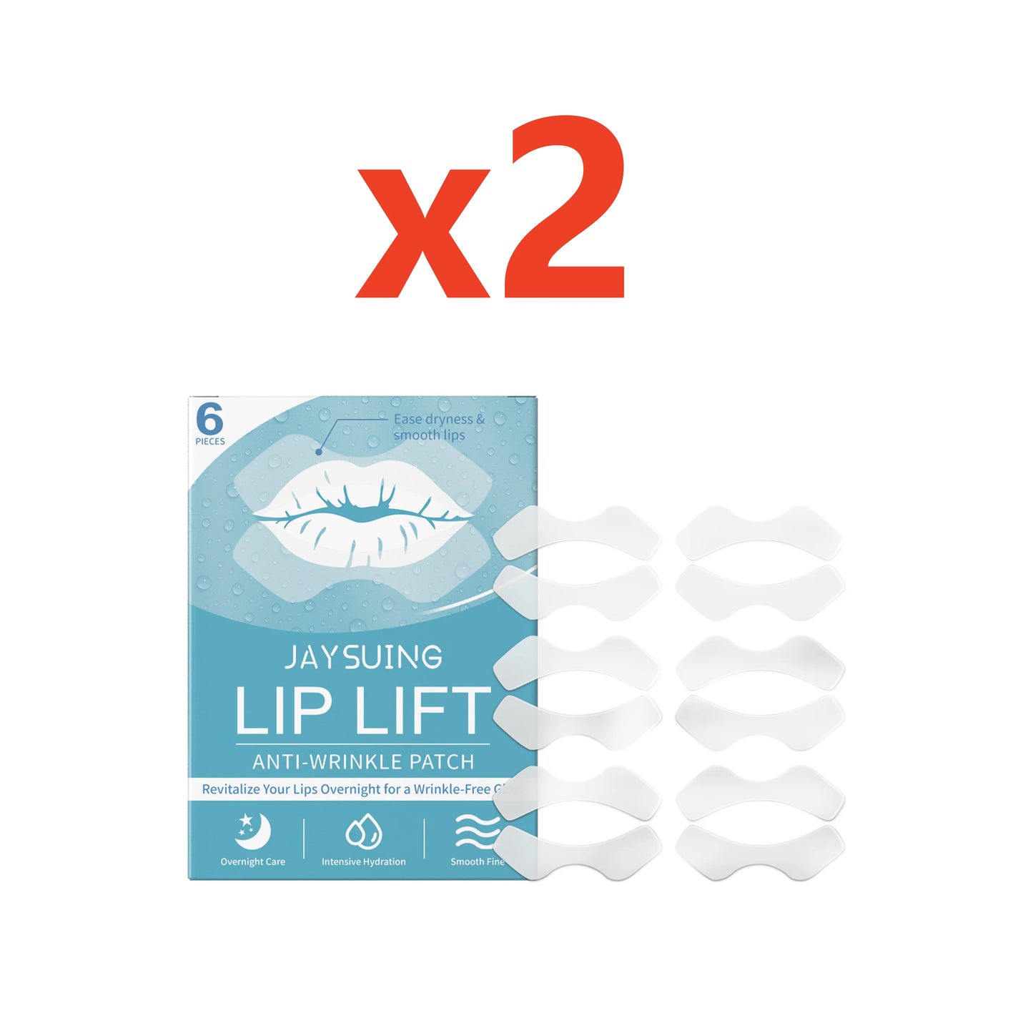 Anti Wrinkle Stickers for Lip Moisturizes Smooth Lifting Skin Fade Fine Lines Enhance Elasticity Improve Sagging Smile Lip Patch Peaceful Pleasures Health and Wellness 2x6pcs