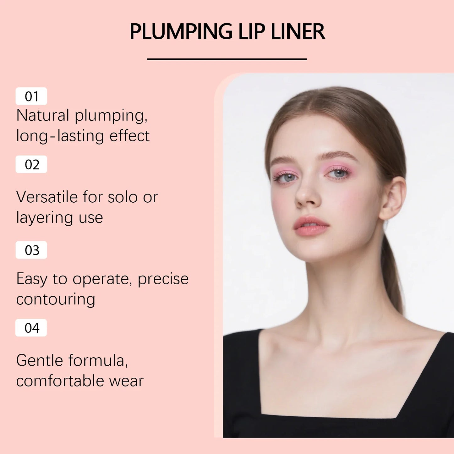 OceAura Waterproof Matte Lip Liner – Smudge Proof Lip Pencil