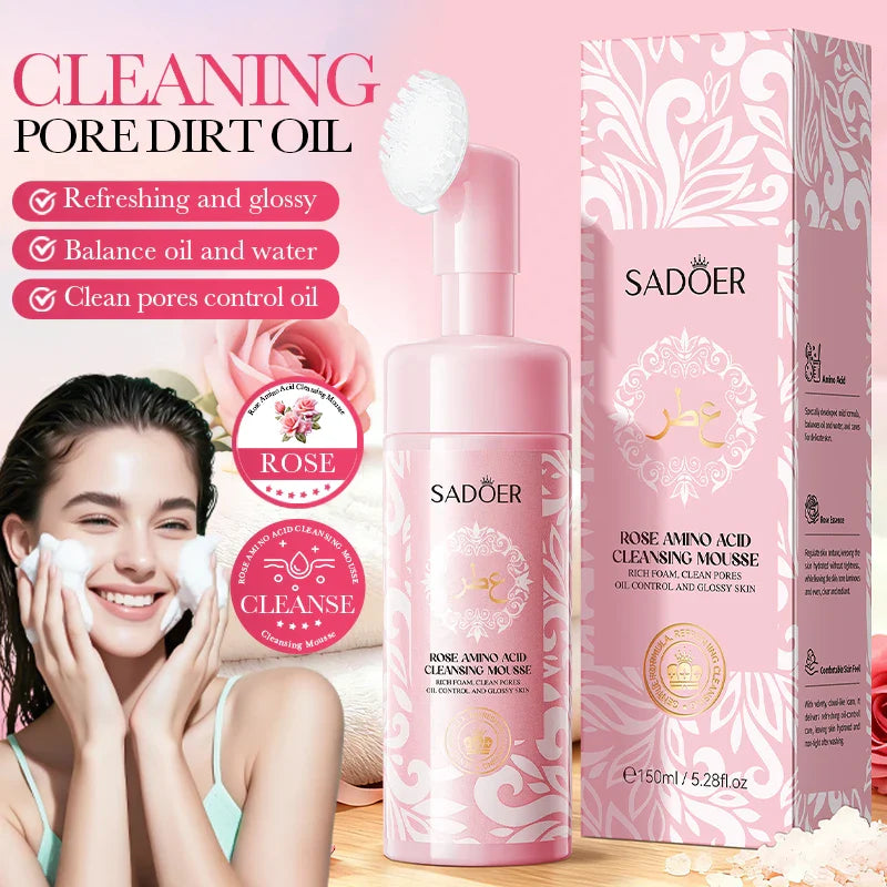 SADOER Rose Amino Acid Cleansing Mousse 150ml – Gentle Cleanser