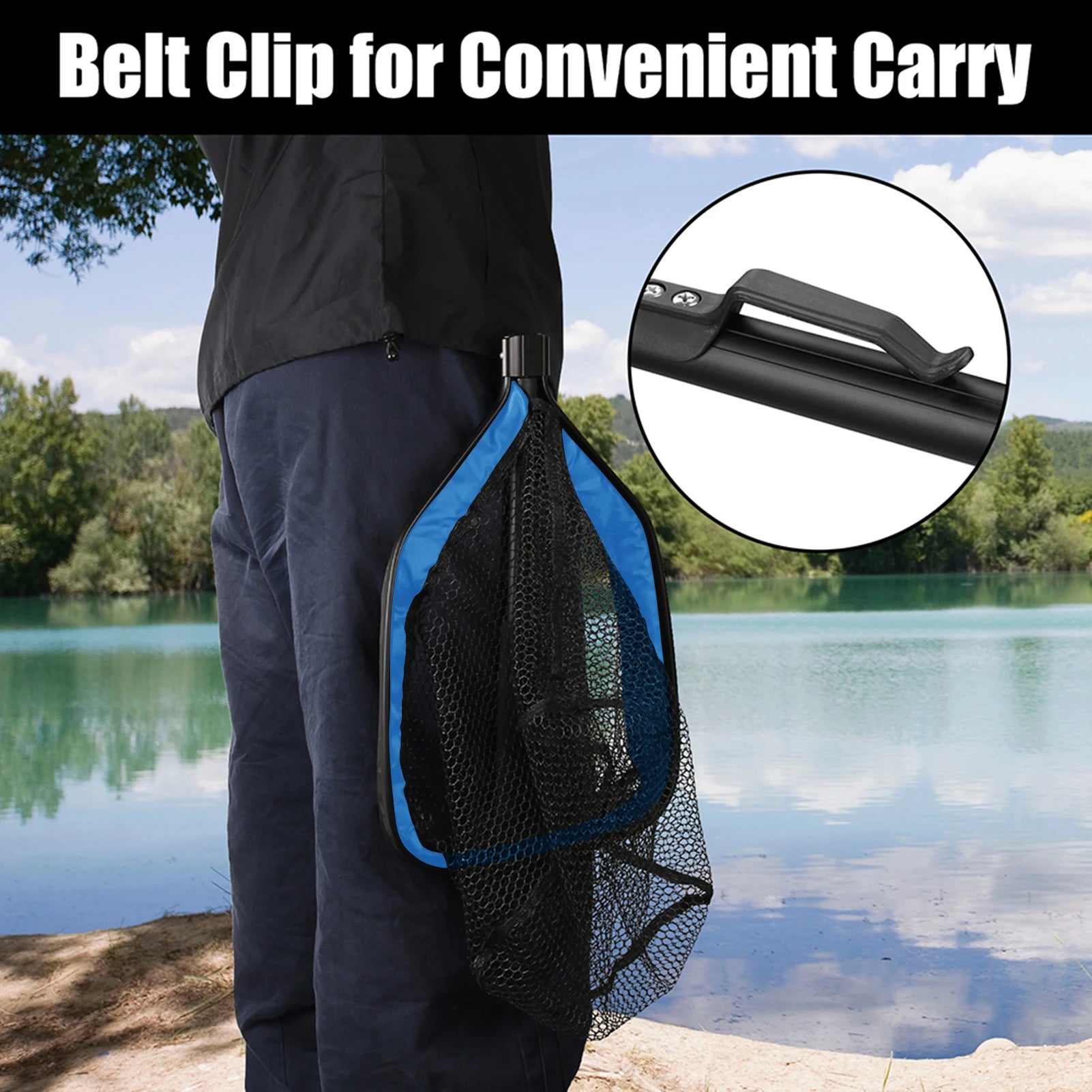 Fishing Net Fish Floating Landing Nets with Foldable Telescopic Pole Handle&Nylon Mesh for Saltwater Freshwater Catch&Release Peaceful Pleasures Health and Wellness