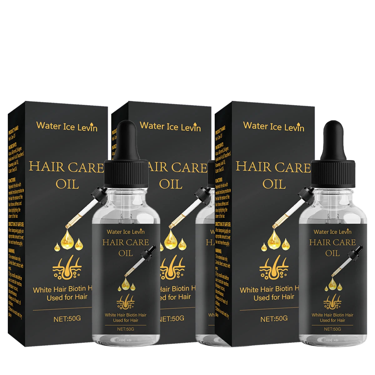 Biotin Hair Oil with Rosemary, Castor Oil & Collagen Hair Growth Oil Peaceful Pleasures Health and Wellness Dark Grey 30ml