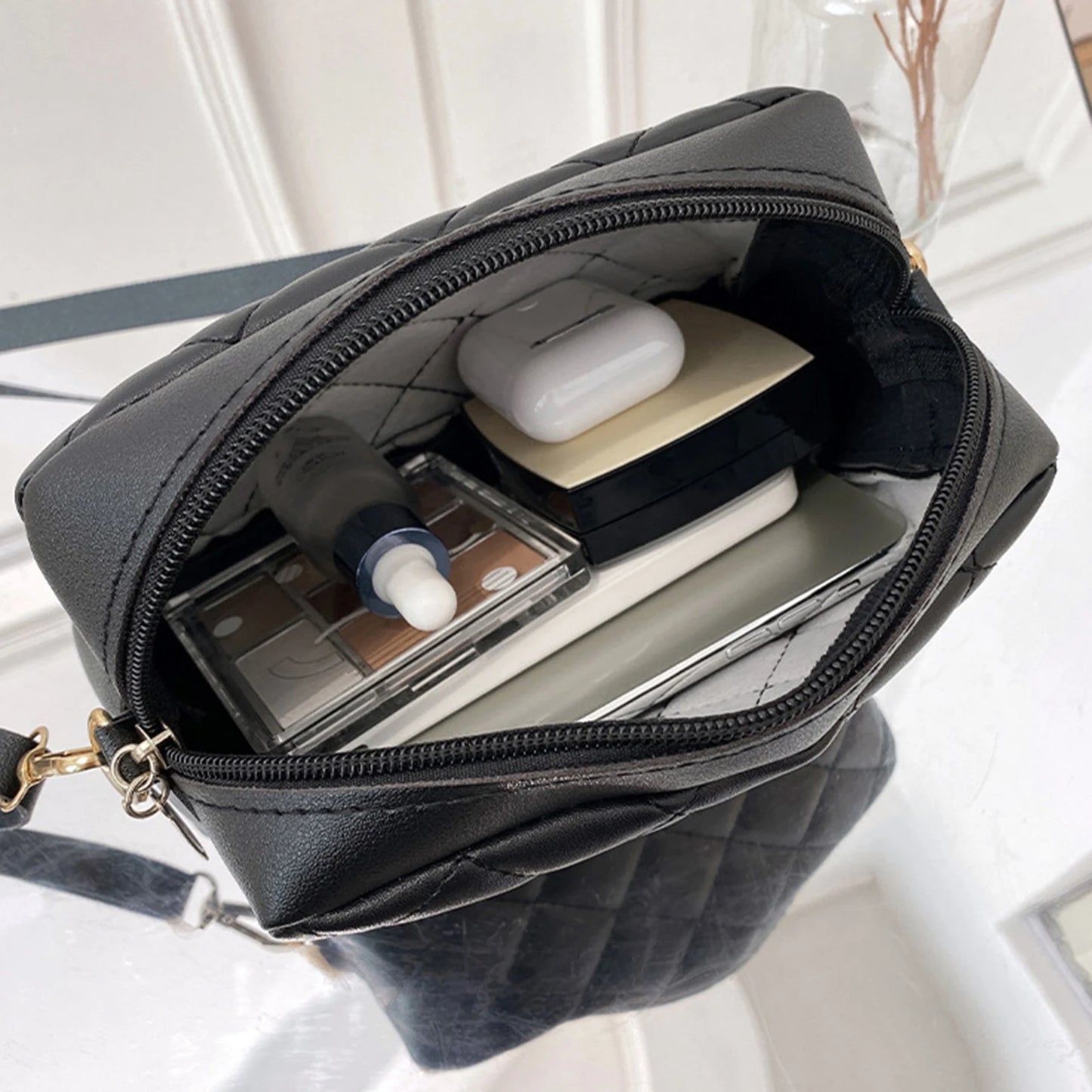 Square Shoulder Bag for Women Vintage Solid Color Square Crossbody Bags Suitable for Women Girls Gift Peaceful Pleasures Health and Wellness