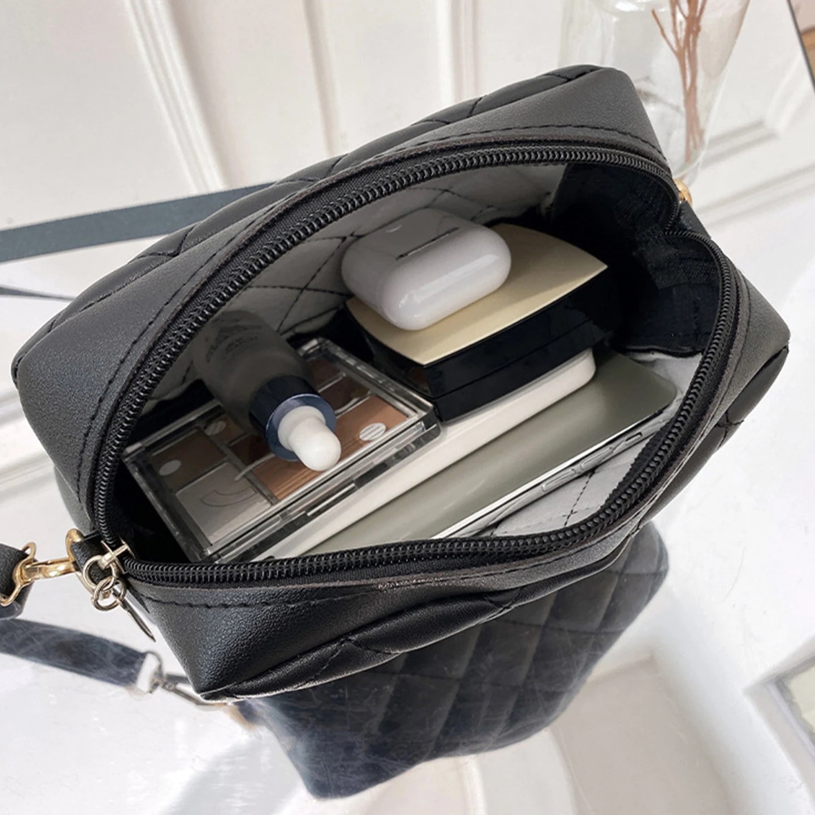 Square Shoulder Bag for Women Vintage Solid Color Square Crossbody Bags Suitable for Women Girls Gift Peaceful Pleasures Health and Wellness
