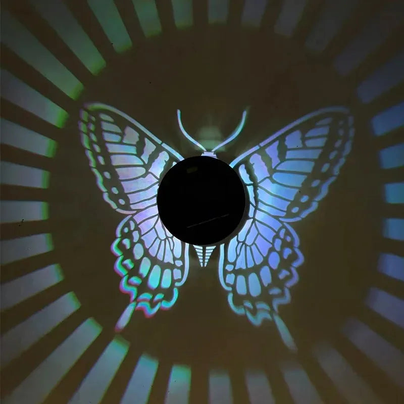 Butterfly Shadow Solar Garden Light – Waterproof LED Projector