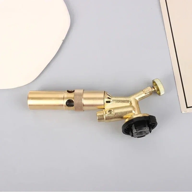 Portable Butane Torch Burner – BBQ, Camping & Welding Butane Torch Burner Peaceful Pleasures Health and Wellness golden
