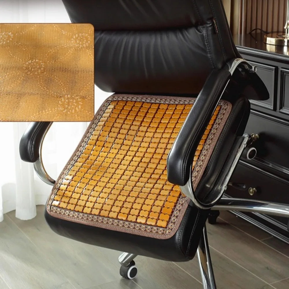 Bamboo Cool Seat Mat – Breathable Car Chair & Sofa Cushion
