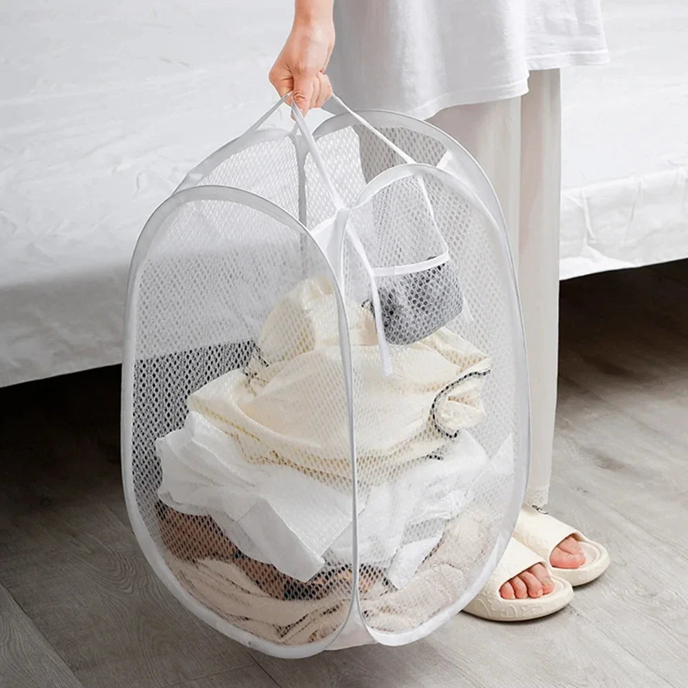 Large Foldable Laundry Basket – Ventilated Portable Hamper