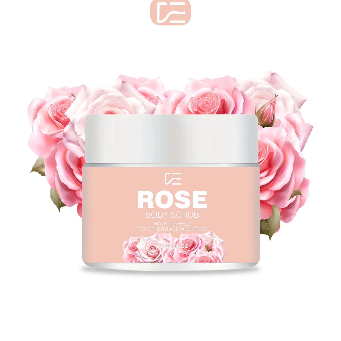veérenae Rose & Walnut Body Scrub – All Skin Types
