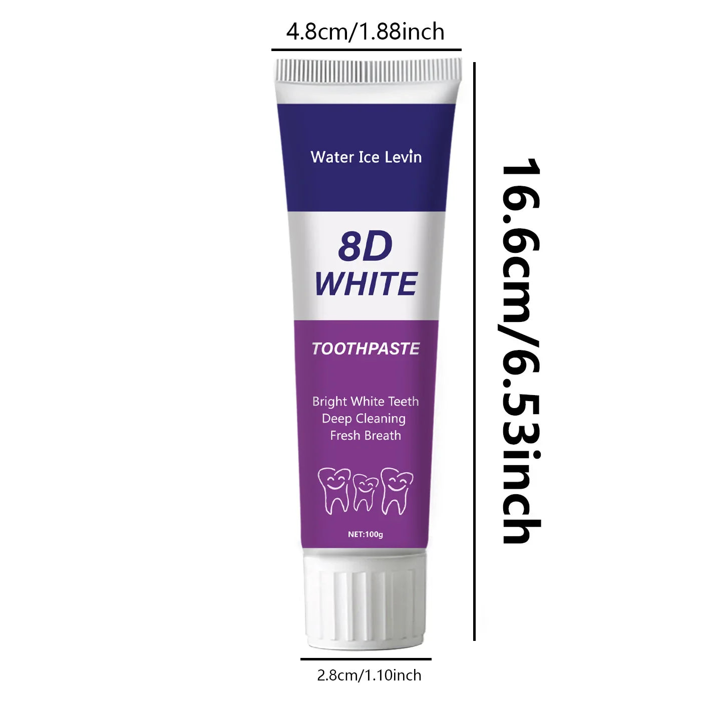Purple Teeth Whitening Toothpaste – Apatite, Sulfate-Free, 100g