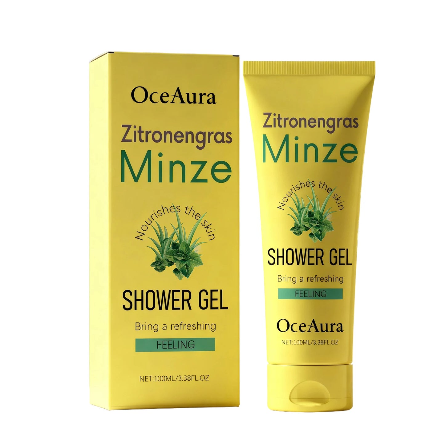 OceAura Lemon Exfoliating Shower Gel | Deep Clean & Oil Control