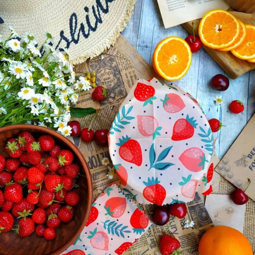 Organic Beeswax Food Wraps | Reusable Eco-Friendly Set of 3