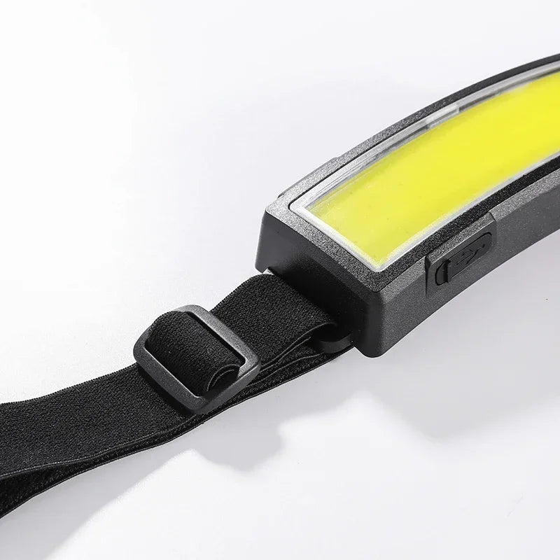 COB LED Headlamp USB-C Rechargeable Waterproof Camping Torch