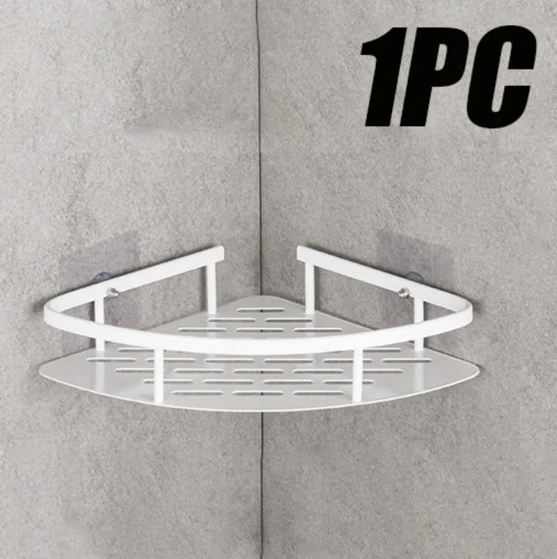 2-Pack No-Drill Aluminum Shower Shelf | Bathroom Storage Rack