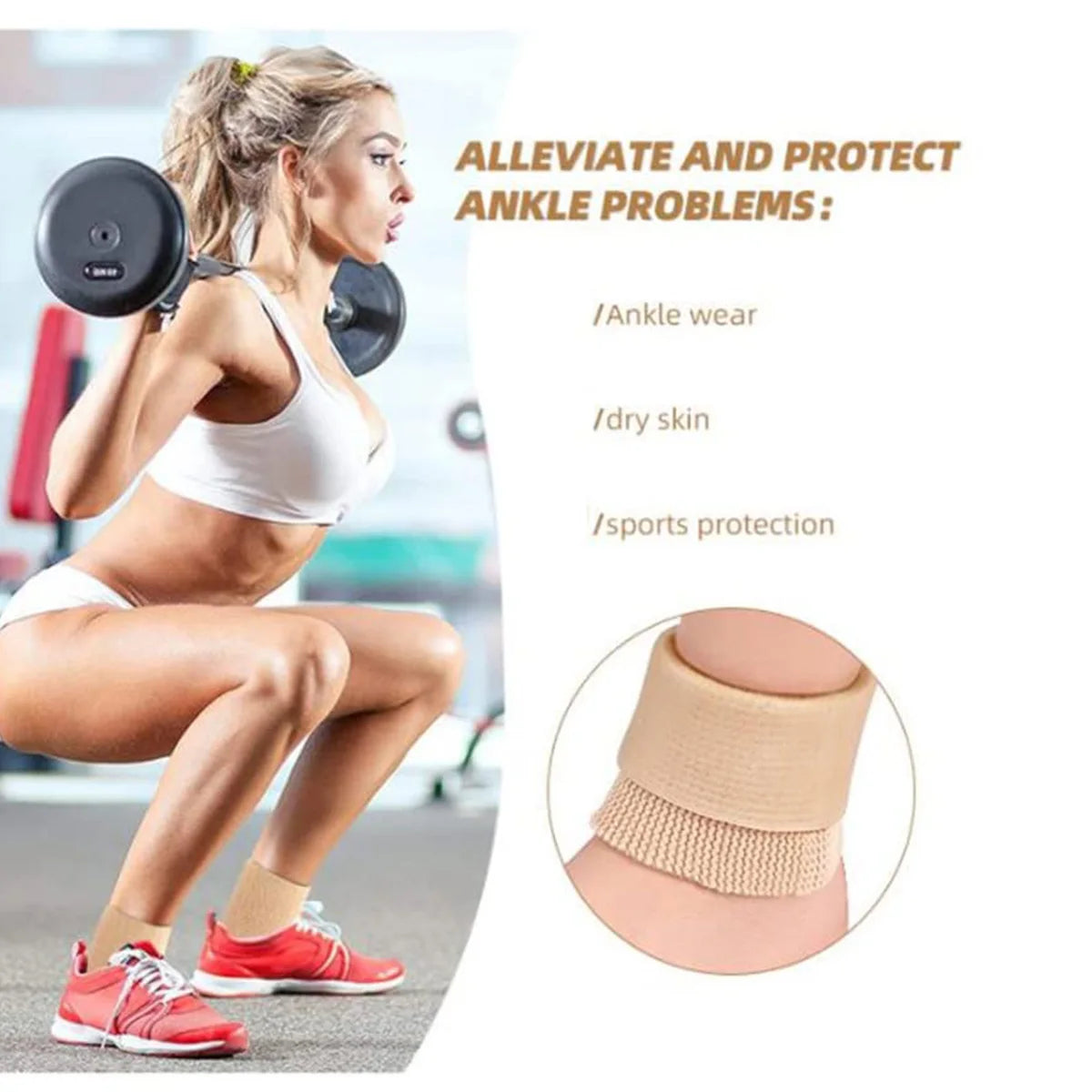 1 Piece Sports Ankle Support Brace with Elastic Compression, Heel Protection Sleeve Peaceful Pleasures Health and Wellness