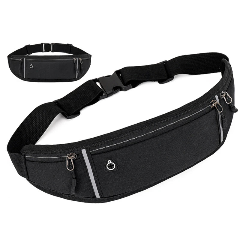 Fitness Cycling Walking Waist Bag Running Phone Bags Unisex Outdoor Equipment Waterproof Invisible Portable Chest Packet Peaceful Pleasures Health and Wellness black