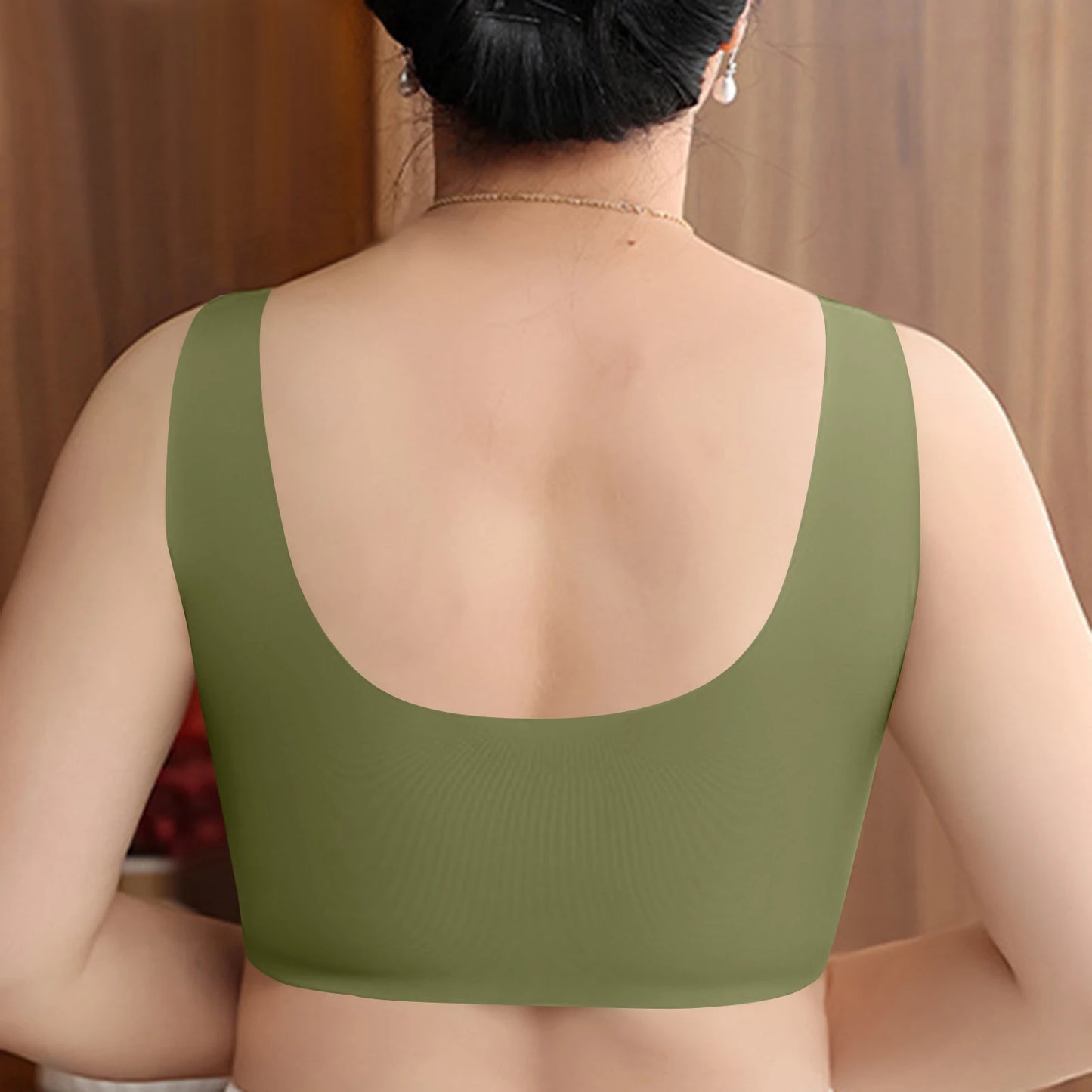 Mom's Lace Bra Wireless Front Closure Women's Underwear Brand Flagship Store Gathered No Steel Ring Comfortable Home Clothes Peaceful Pleasures Health and Wellness