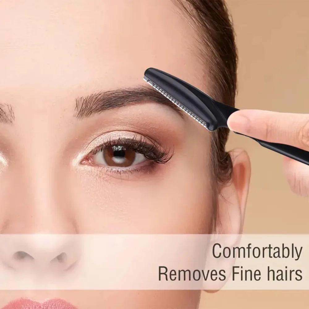 3/5/12/20pcs Eyebrow Razors With Container Facial Eye Brow Trimmer In Case Hair Removal Shaver Safe Blades Trimming Tools Peaceful Pleasures Health and Wellness