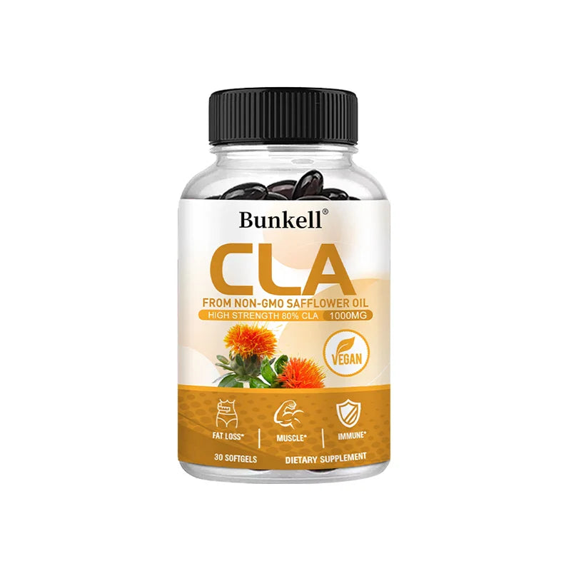 CLA 1000mg Supplement – 80% Active CLA from Safflower Oil