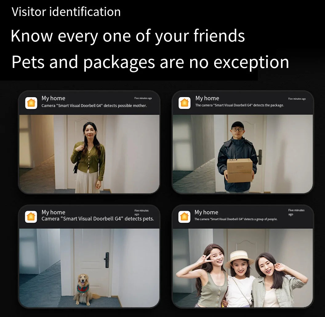 Aqara G4 Video Doorbell 1080P HD Pixels Visual Door Bell For Apple Homekit App Remote Control Electronic Cat Eye Smart Home Peaceful Pleasures Health and Wellness