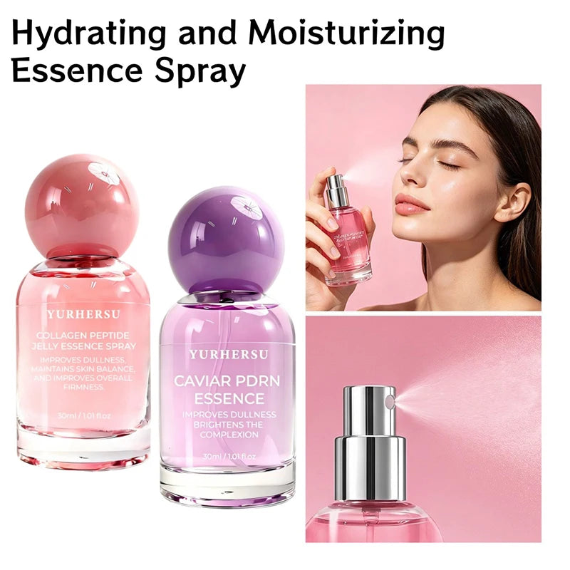Collagen Peptide Jelly Essence Spray 30ml Hydrating Refreshing Face Mist Moisturize Skin Care Spray Portable Daily Facial Toner Peaceful Pleasures Health and Wellness
