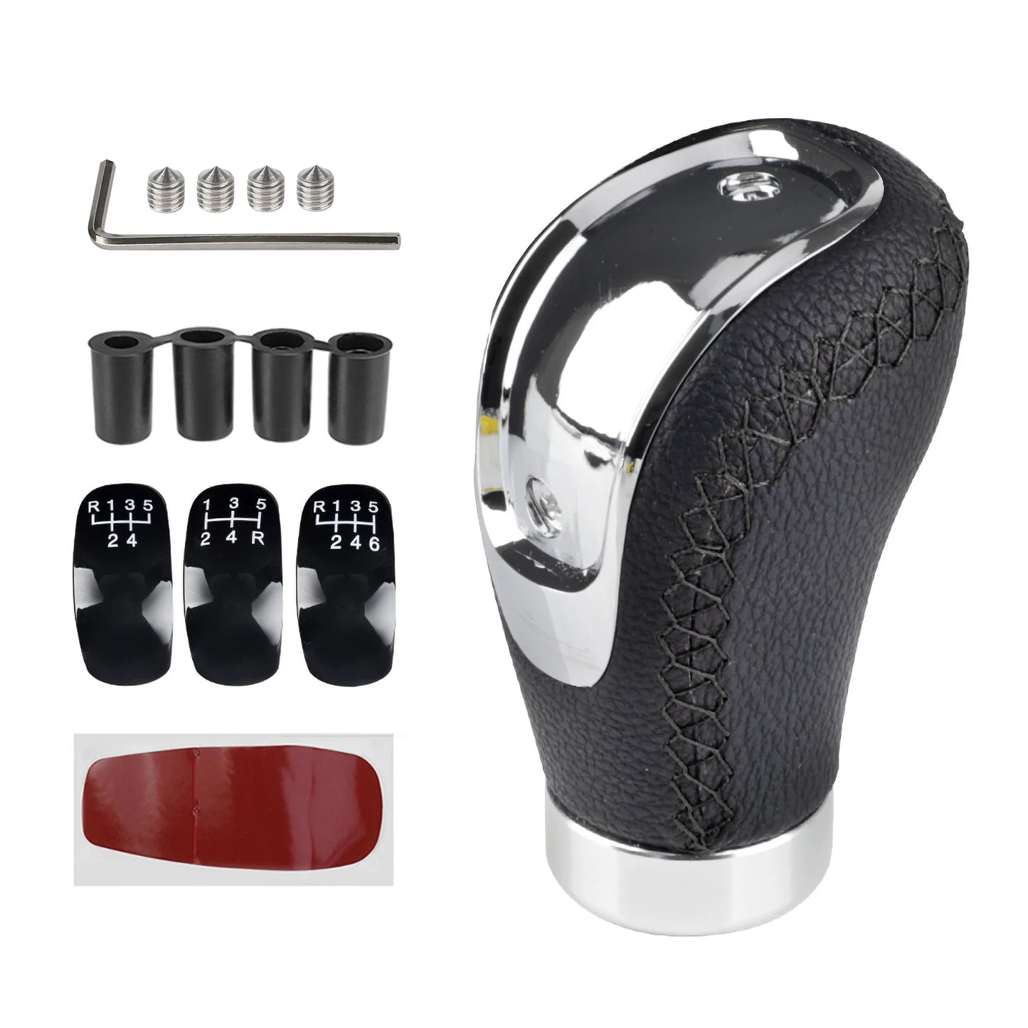 5/6 Speed Gear Shift Knob Manual Transmission Universal Car PU Leather Extended Gear Shifter Gear Head Gear Stick Shift Knob Peaceful Pleasures Health and Wellness