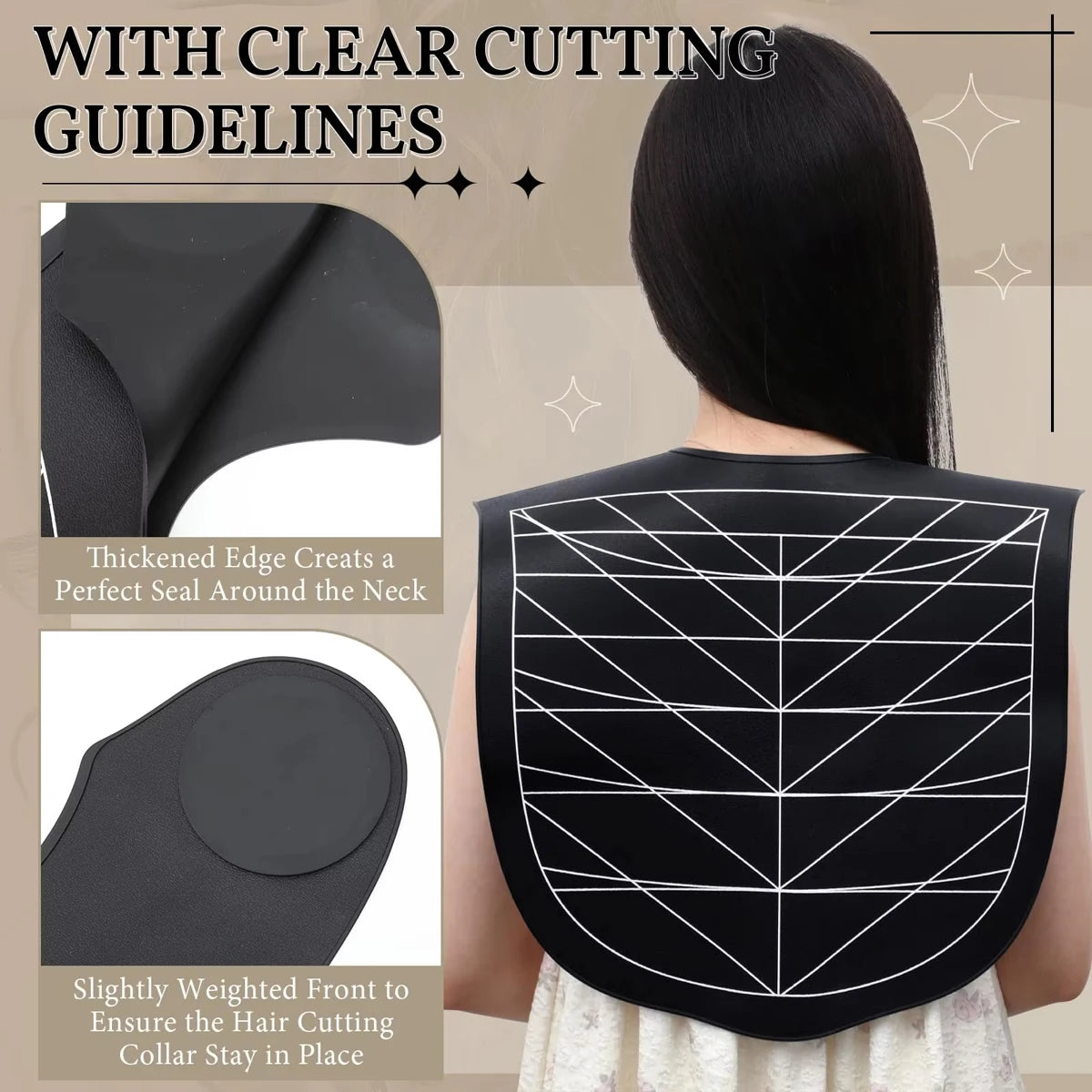 Black Barber Silicone Hairdressing Coloring Collar Salon Waterproof Hair Cutting Cape Pro Barbershop Hair Dyeing Cloak Tools Peaceful Pleasures Health and Wellness