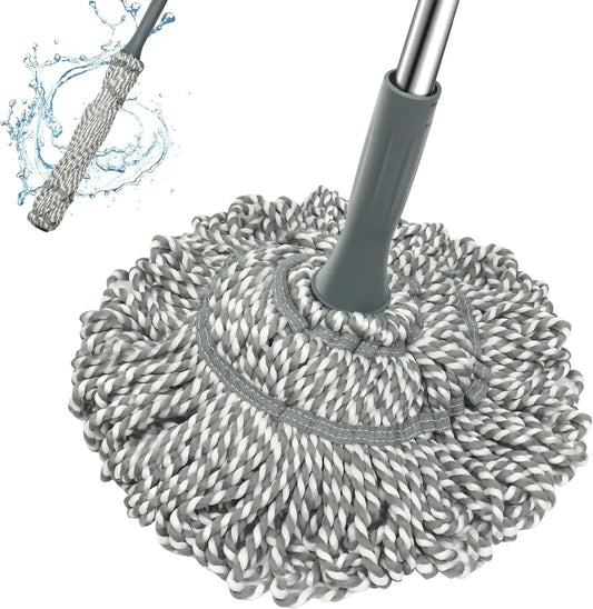 Self-Wringing Twist Mop with 52.5 Inch Handle for Hardwood, Tile & Laminate Floors Peaceful Pleasures Health and Wellness United States