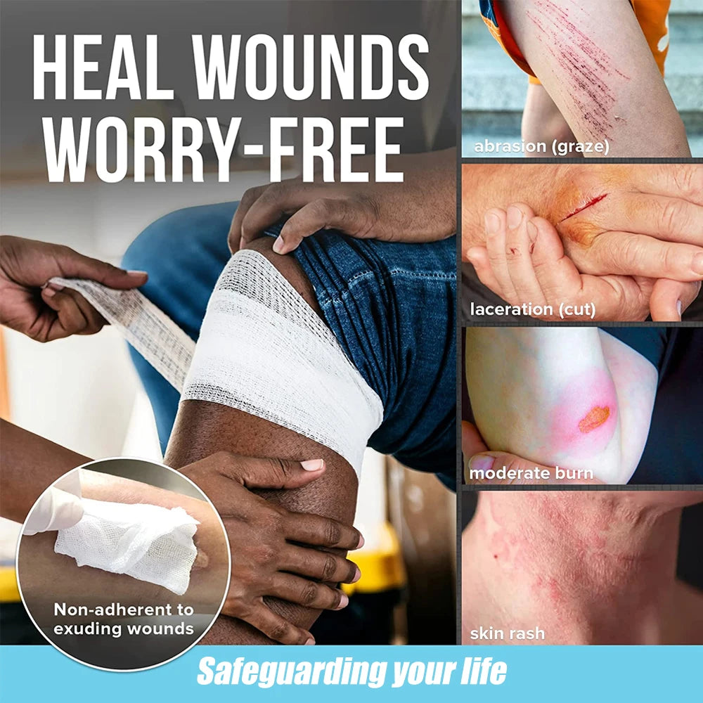 4-Pack Stretch Gauze Bandage Rolls – Soft Latex-Free Wound Care Gauze Bandage Rolls Peaceful Pleasures Health and Wellness