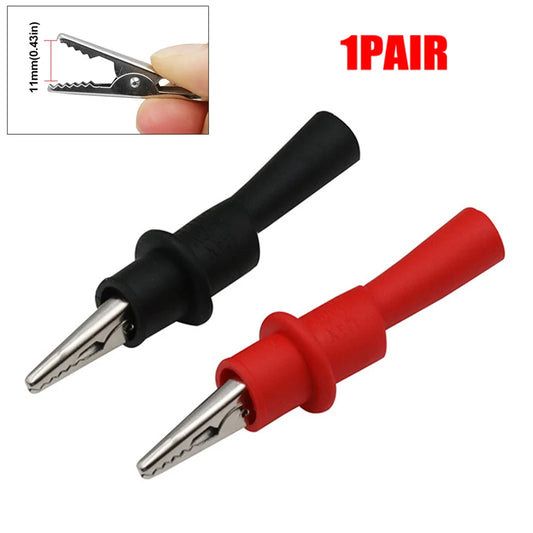 Alligator Crocodile Test Clip Wire Tips Clamp Red+black Multi-meter Peaceful Pleasures Health and Wellness Default Title