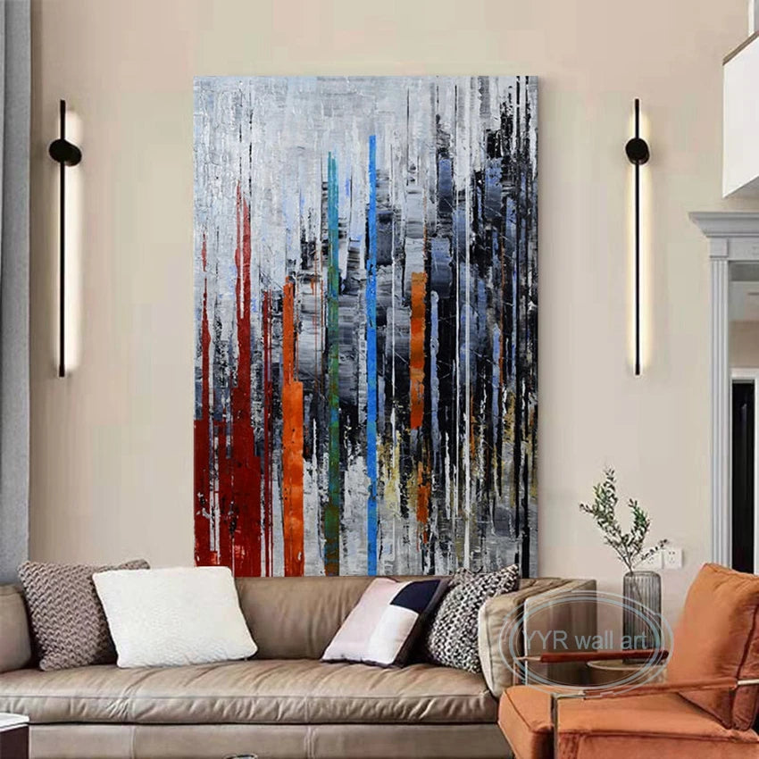 Handmade Abstract Canvas Oil Painting | Custom Wall Art Abstract Oil Painting Peaceful Pleasures Health and Wellness