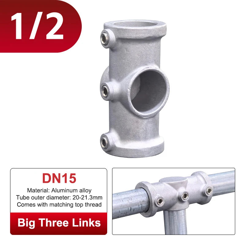 3D Fitting Connection FastenerAluminum Alloy Connector Elbow Tee Base Flat 20/25mm Steel Tube Shelf Parts Peaceful Pleasures Health and Wellness 06