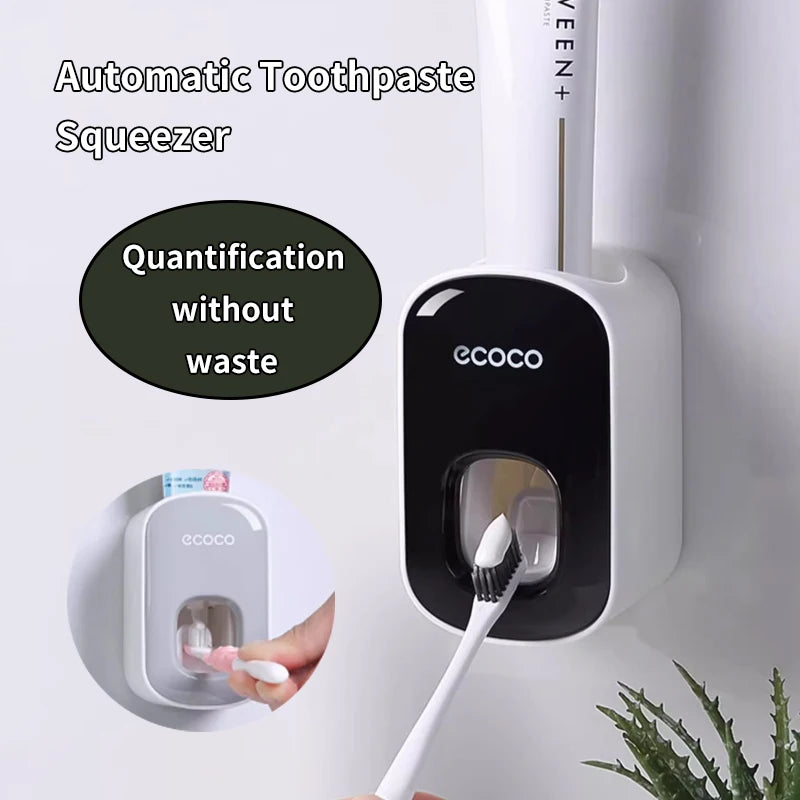 Practical1/2/4pcs Whole hanging automatic toothpaste dispenser bathroom facial cleanser squeezer that does not require drilling Peaceful Pleasures Health and Wellness