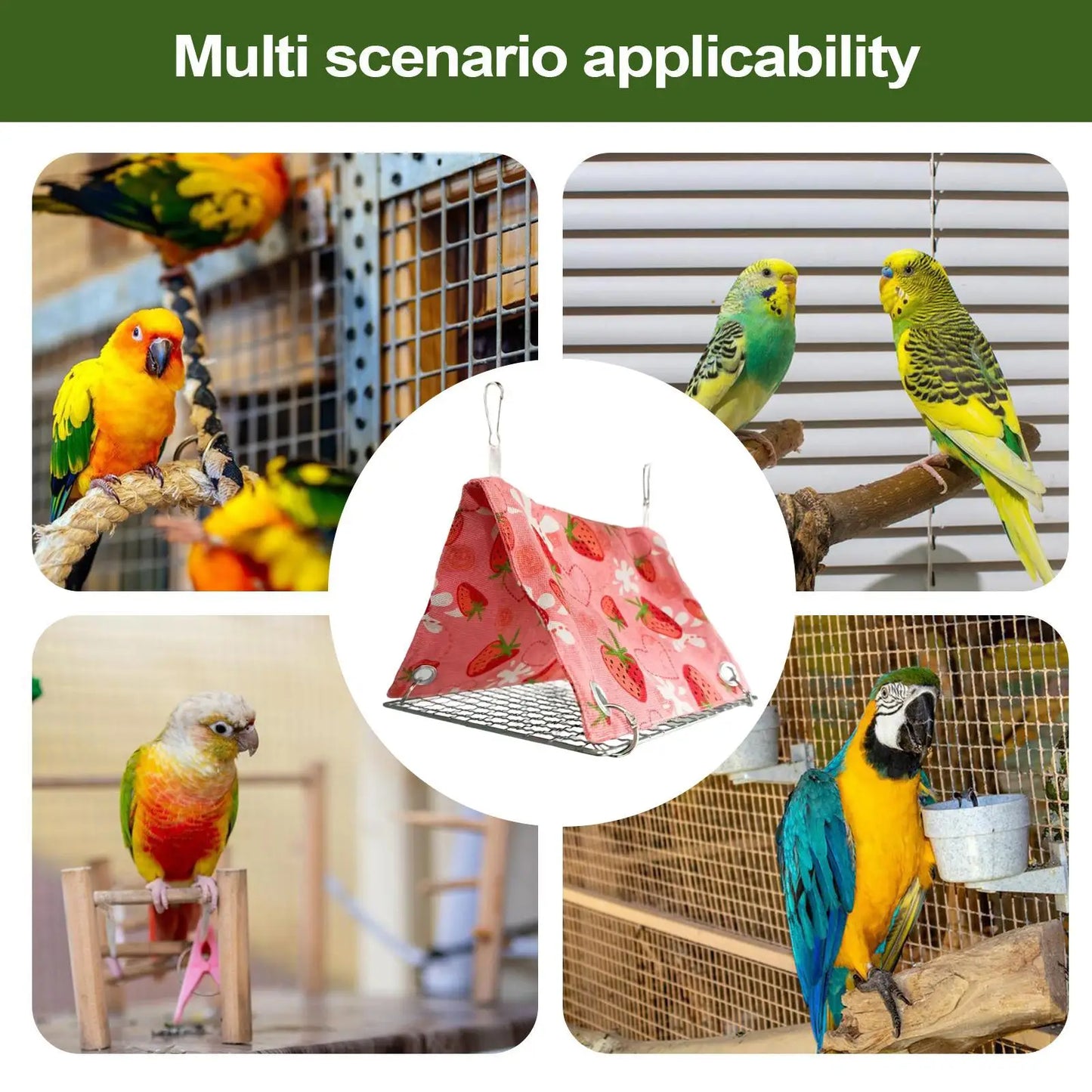Bird Hammock Cage Nest – Hanging Bed for Parrots & Small Pets