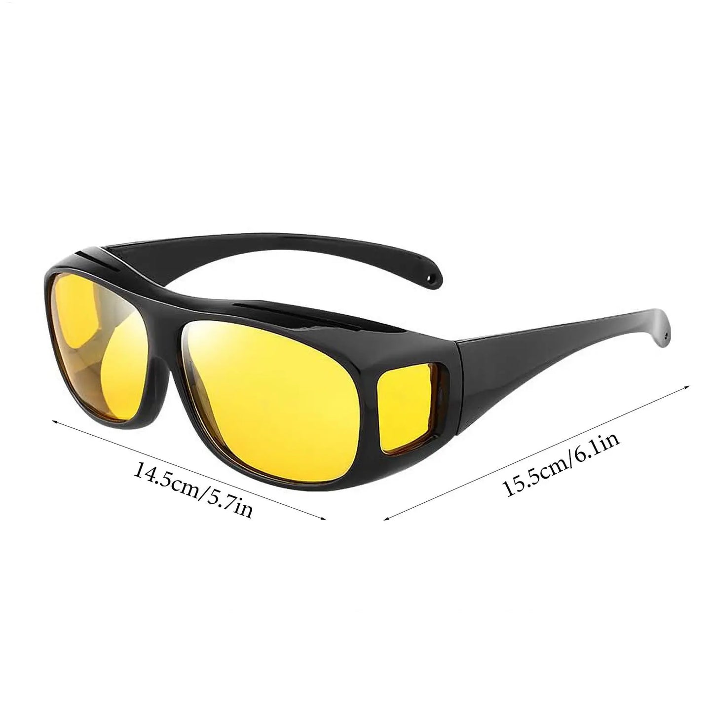 Night Vision Glasses For Women Men Outdoor Sports Oversized Driver Anti-Glare For Night Driving Can With Prescription Glasses Peaceful Pleasures Health and Wellness
