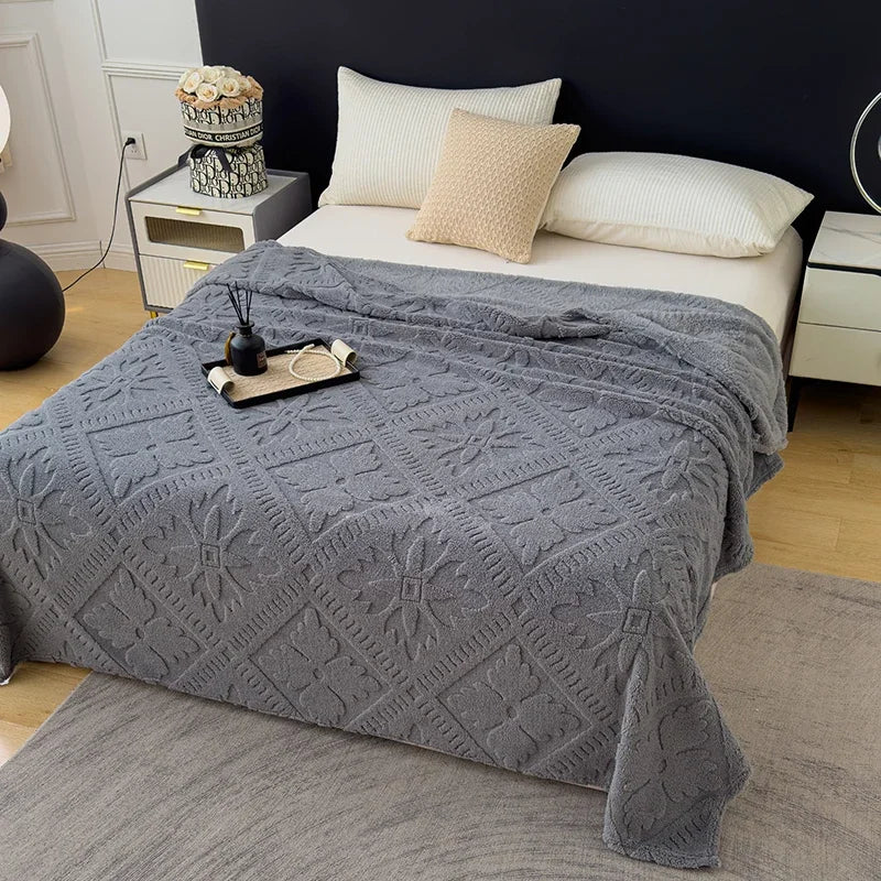 Europe Floral Lightweight Bed Blanket Soft Throw Blanket Super Premium Flannel Fleece Blanket All Season Use Peaceful Pleasures Health and Wellness Blanket Gray B 100 X 150cm Throw L