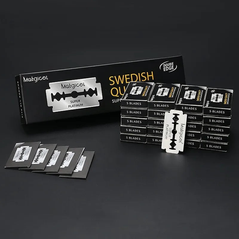 100-Pack Double Edge Safety Razor Blades | Stainless Steel