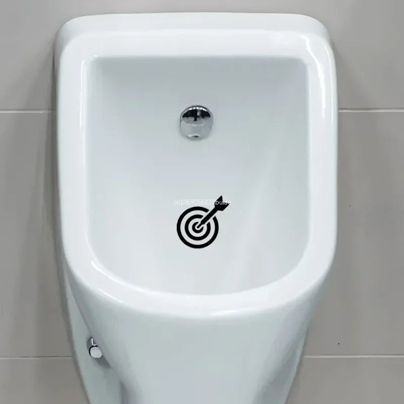 Creative Hit The Target Toilet Stickers Funny Man Removable Bathroom Toilet Decorations Self-adhesive Wall Stickers Home Decor Peaceful Pleasures Health and Wellness