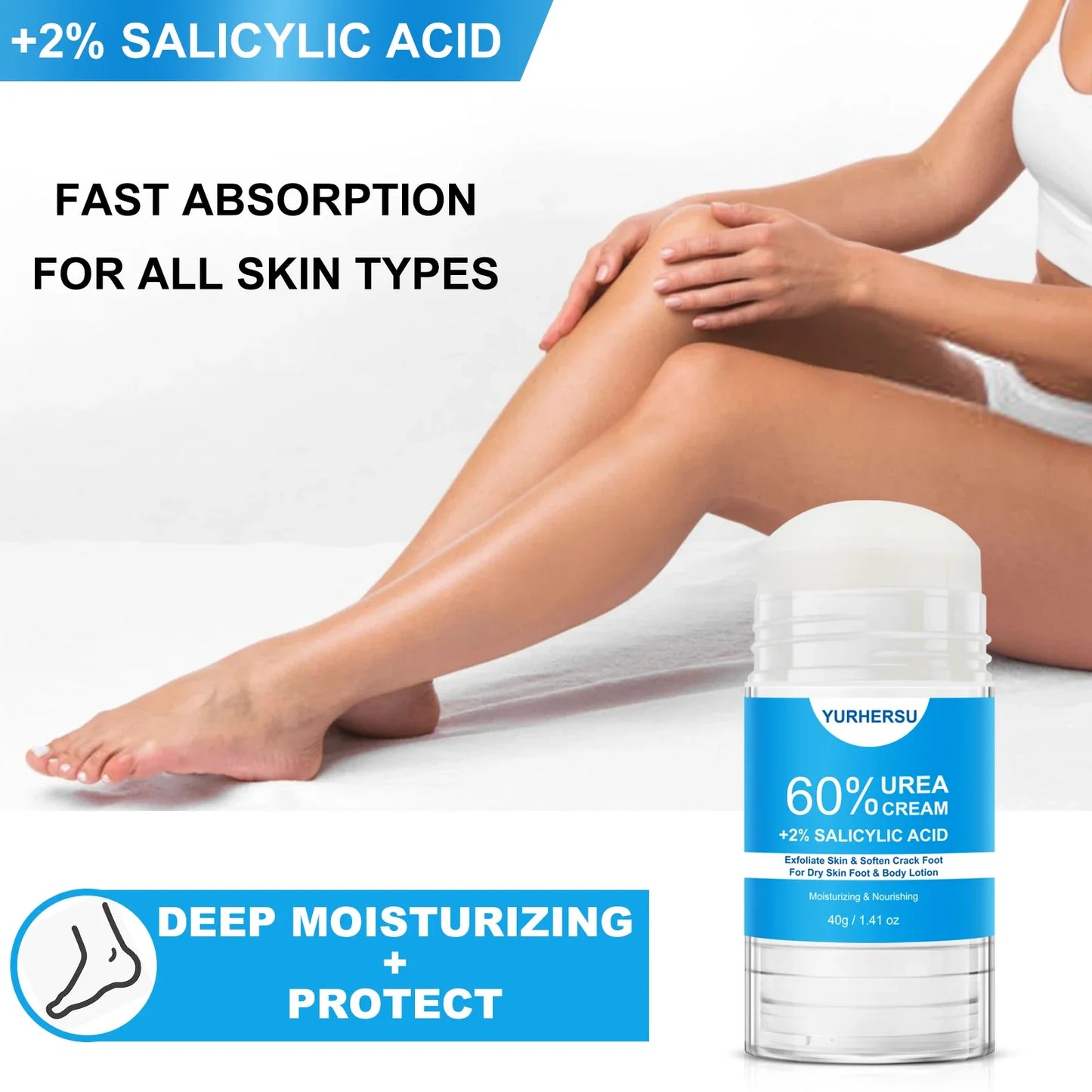 60% Urea Foot Cream Stick – Smooth Cracked Heels & Calluses