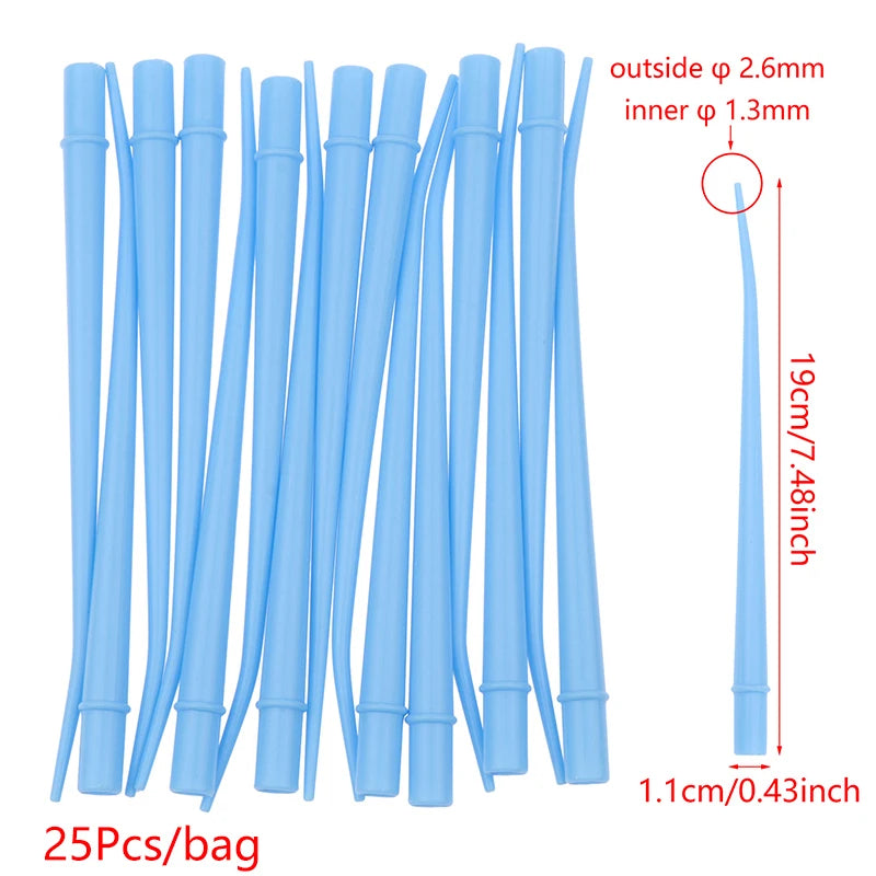 25Pcs Disposable Dental Saliva Ejector for Clinics Peaceful Pleasures Health and Wellness A3