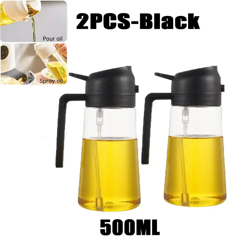 2-in-1 500ml Oil Sprayer & Dispenser Bottle | Kitchen & Air Fryer