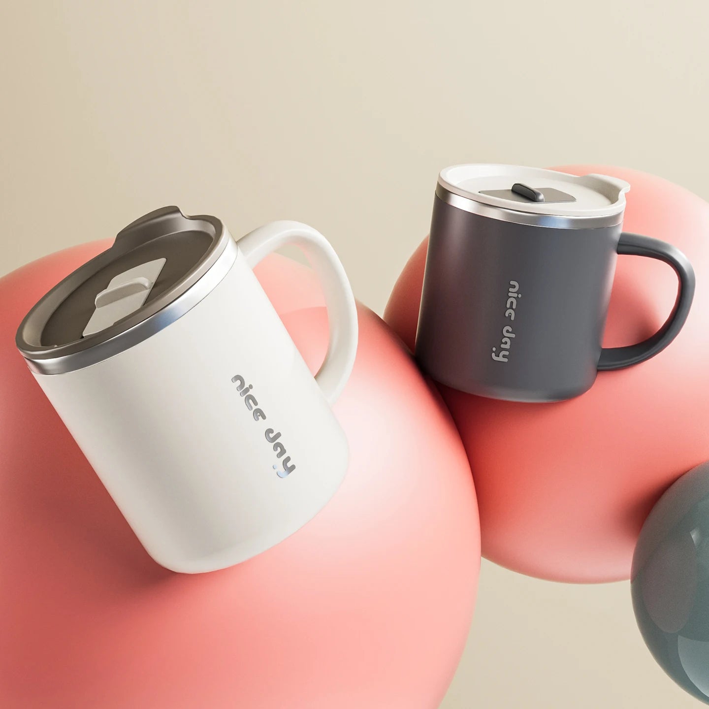 500ML Insulated Stainless Steel Travel Coffee Mug with Handle – Leakproof Tumbler for Office & Outdoors Peaceful Pleasures Health and Wellness