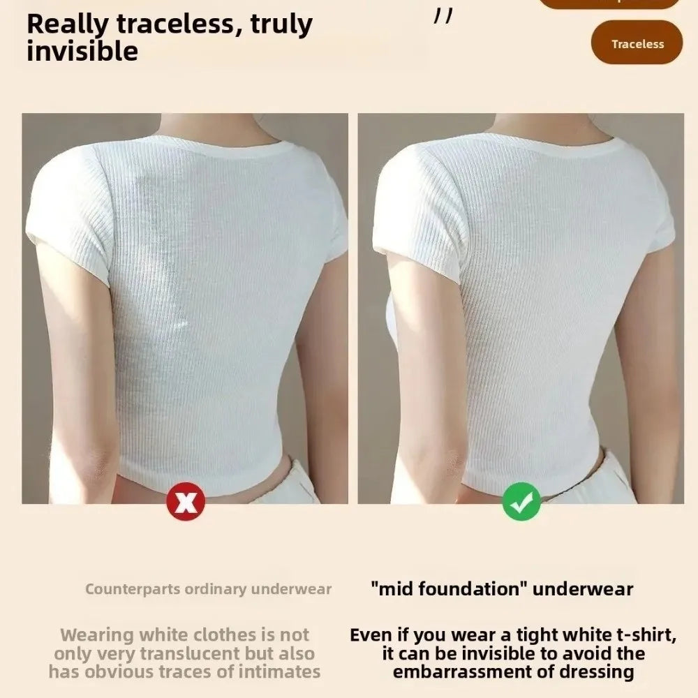 Seamless Shoulder Bra Tank Top – Breathable Invisible Vest