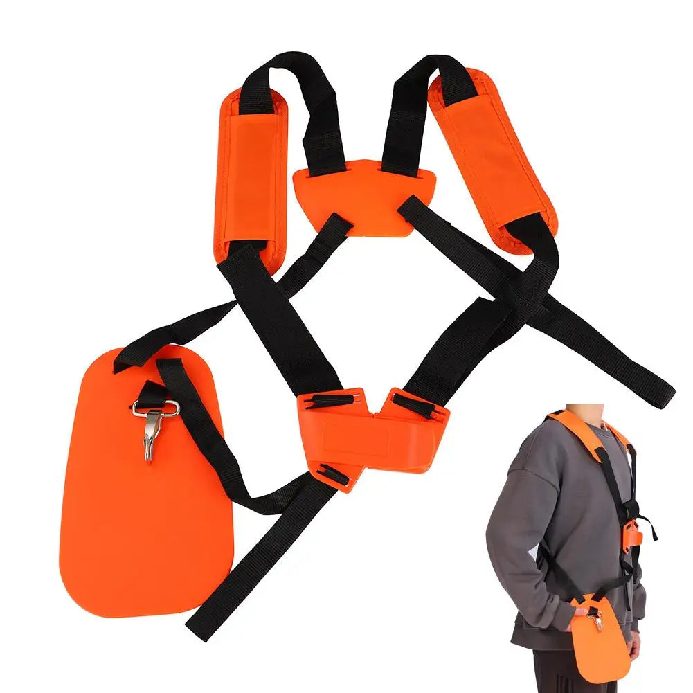 Brush Cutter Strap Trimmer Shoulder Strap Lawn Mower Harness Strap Double Shoulder Nylon Belt for Brush Cutter Strimmer Harness Peaceful Pleasures Health and Wellness orange