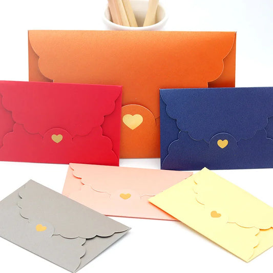 (20 Pieces/Lot) 11*17.5cm Paper Envelope Pearl Kraft Paper Gilding Love Envelope Bank Card VIP Membership Card Package Envelope Peaceful Pleasures Health and Wellness