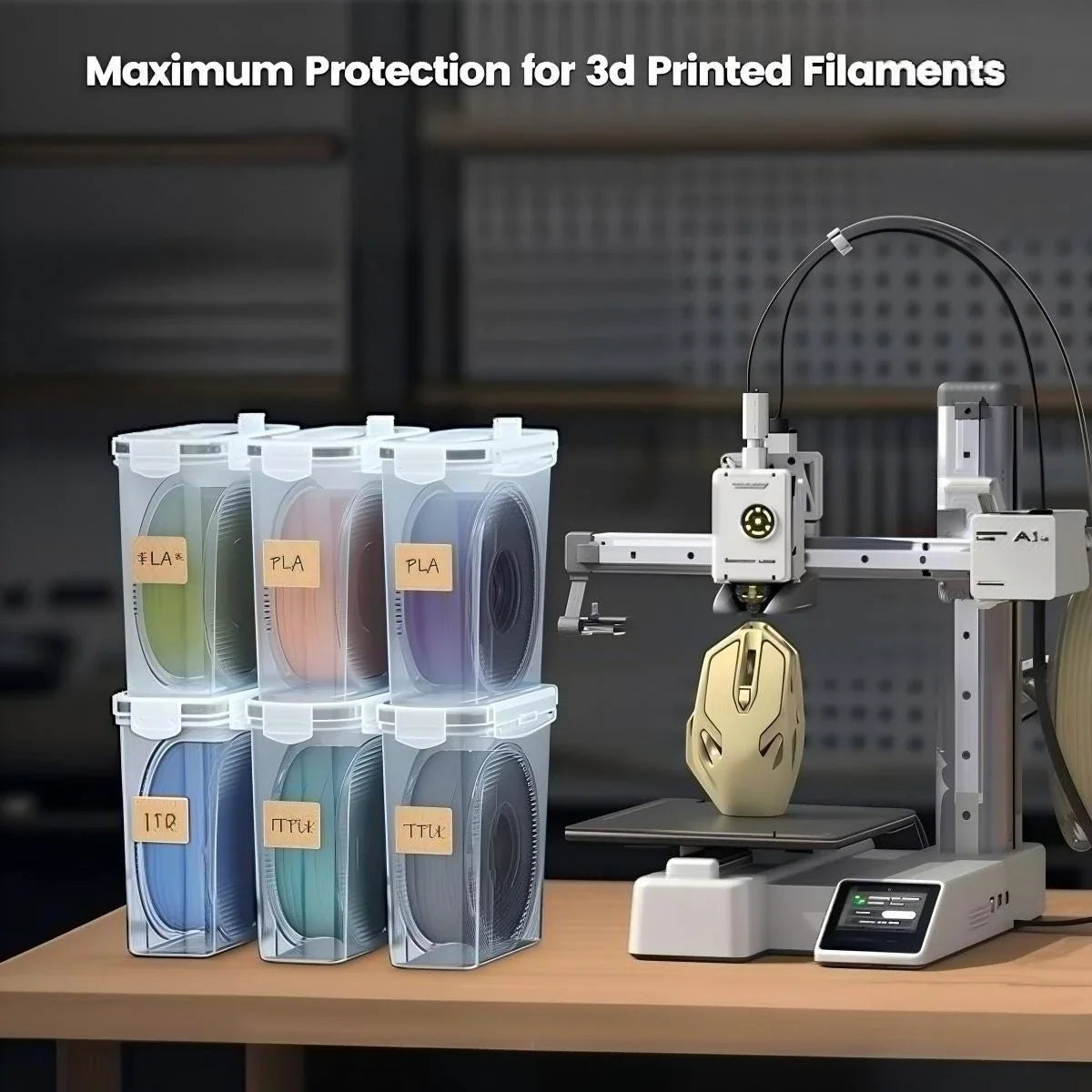 3D Printer Filament Dry Box – Sealed Dustproof Spool Storage