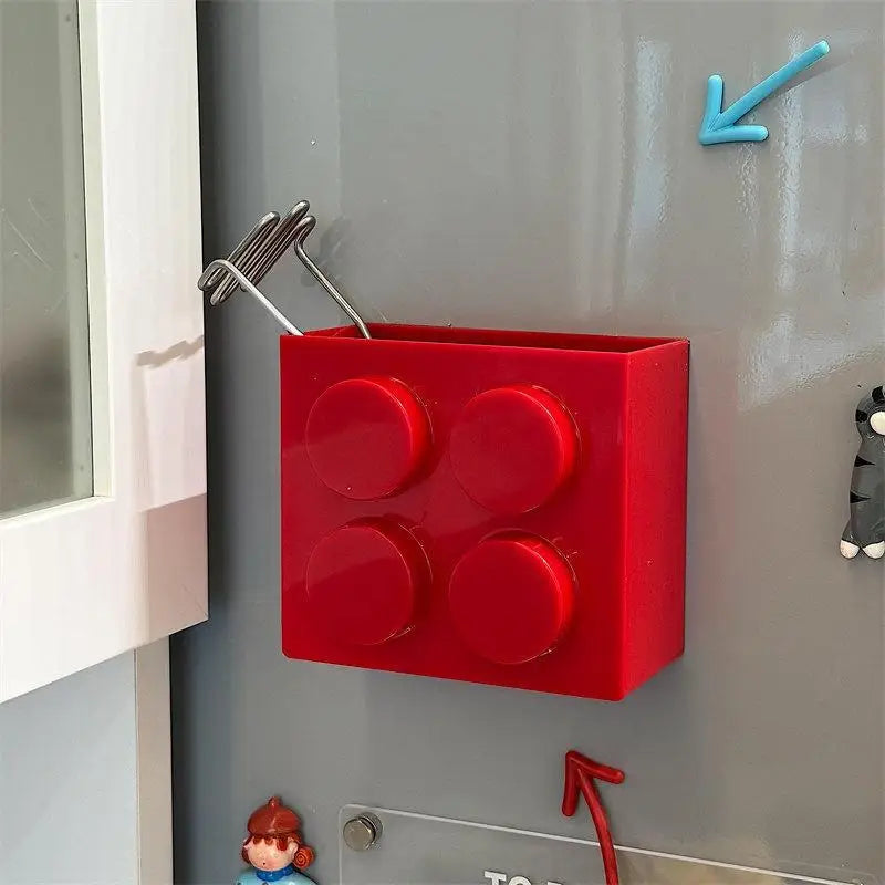 Magnetic Refrigerator Side Storage Rack | Kitchen Wrap Organizer