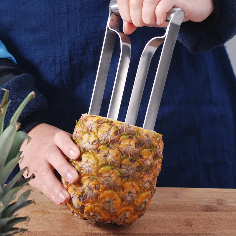 Stainless Steel Pineapple Peeler Cutter Meat Extractor Cut Corer Remover Machine Home Kitchen Knife Slicer Fruit Tool Peaceful Pleasures Health and Wellness