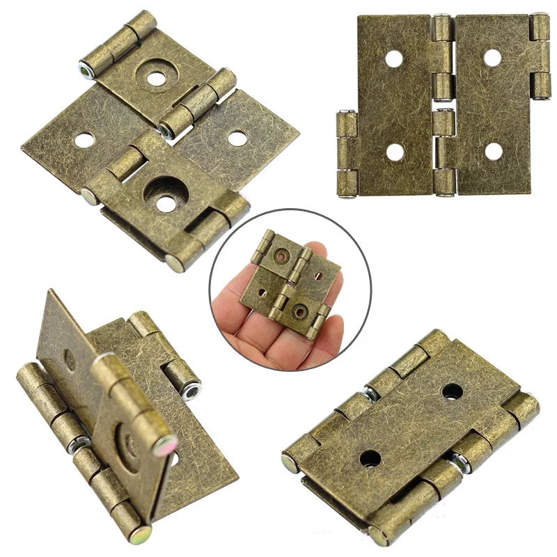 2-Pack Decorative Butt Hinges for Jewelry Boxes & Cabinets