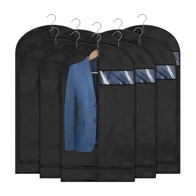 5-Pack Hanging Garment Dust Cover Bags | PEVA Suit Protector