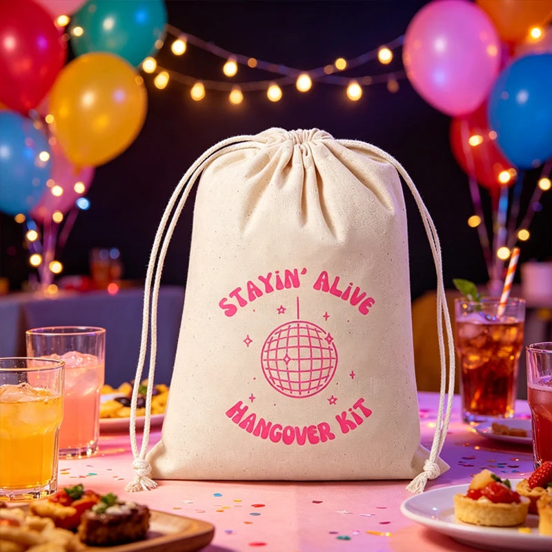Stayin' Alive Hangover Kit Bags – 5pcs Bachelorette Party Favors